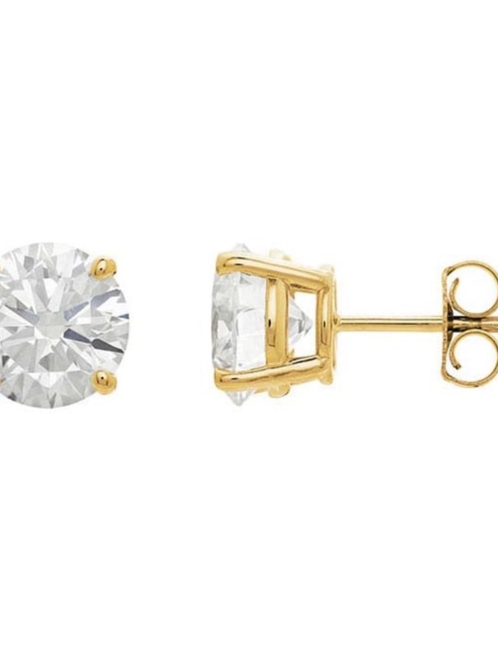 NIB 14K Yellow Gold 1 Ct. (TW) Lab-Grown Diamond-Set Earrings